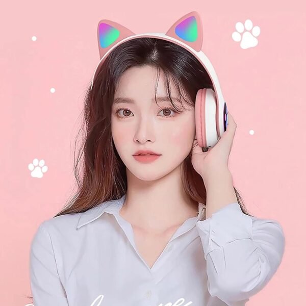 Headset Young Glowing Cat Ear Headphones