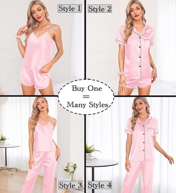Silk Night Dress For Women and Girls 7 Piece Night Wear-