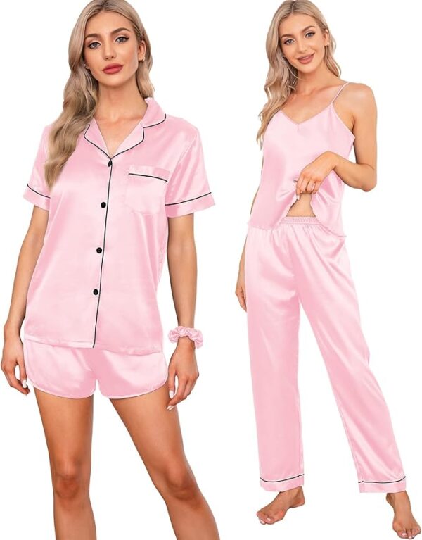 Silk Night Dress For Women and Girls 7 Piece Night Wear-