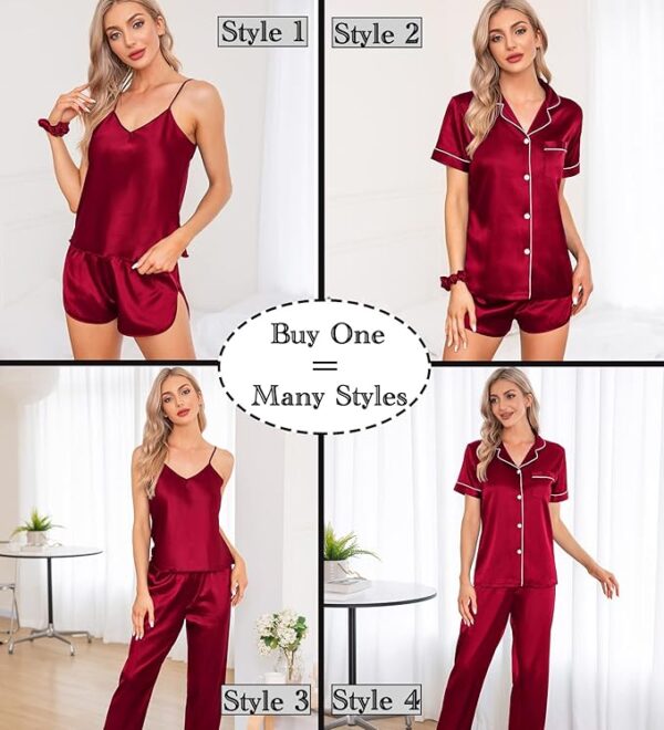 Silk Night Dress For Women and Girls 7 Piece Night Wear-