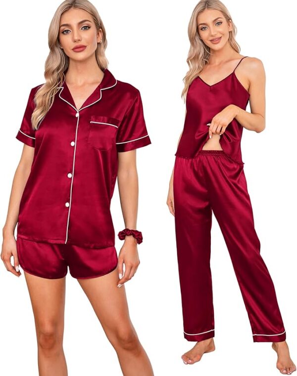 Silk Night Dress For Women and Girls 7 Piece Night Wear-