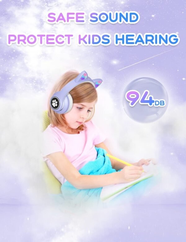 Headset Young Glowing Cat Ear Headphones