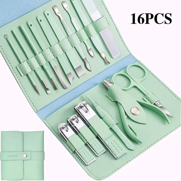 16pcs Nail Cutter Set Stainless