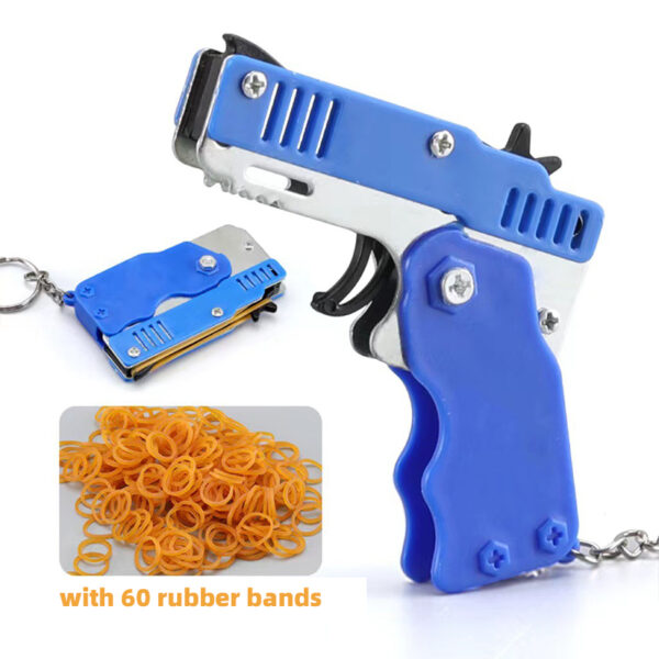 Folding Pistol 60 Rubber Band Gun Scare