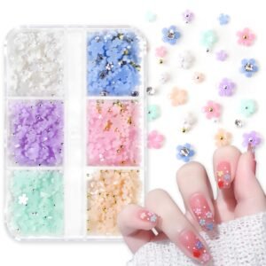 Color Changing Macaroon Florets 3D Accessory Kit Nails Decorations